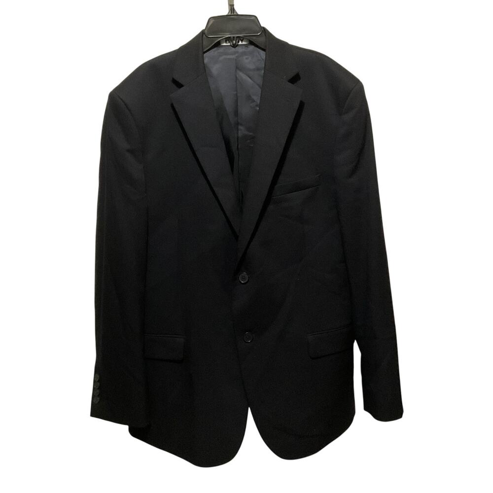 DKNY Men’s Classic Two Button Suit Jacket Black Size 43R